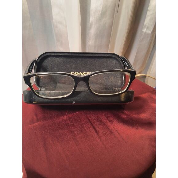 COACH READING GLASSES WITH CASE, BLACK - Picture 3 of 8